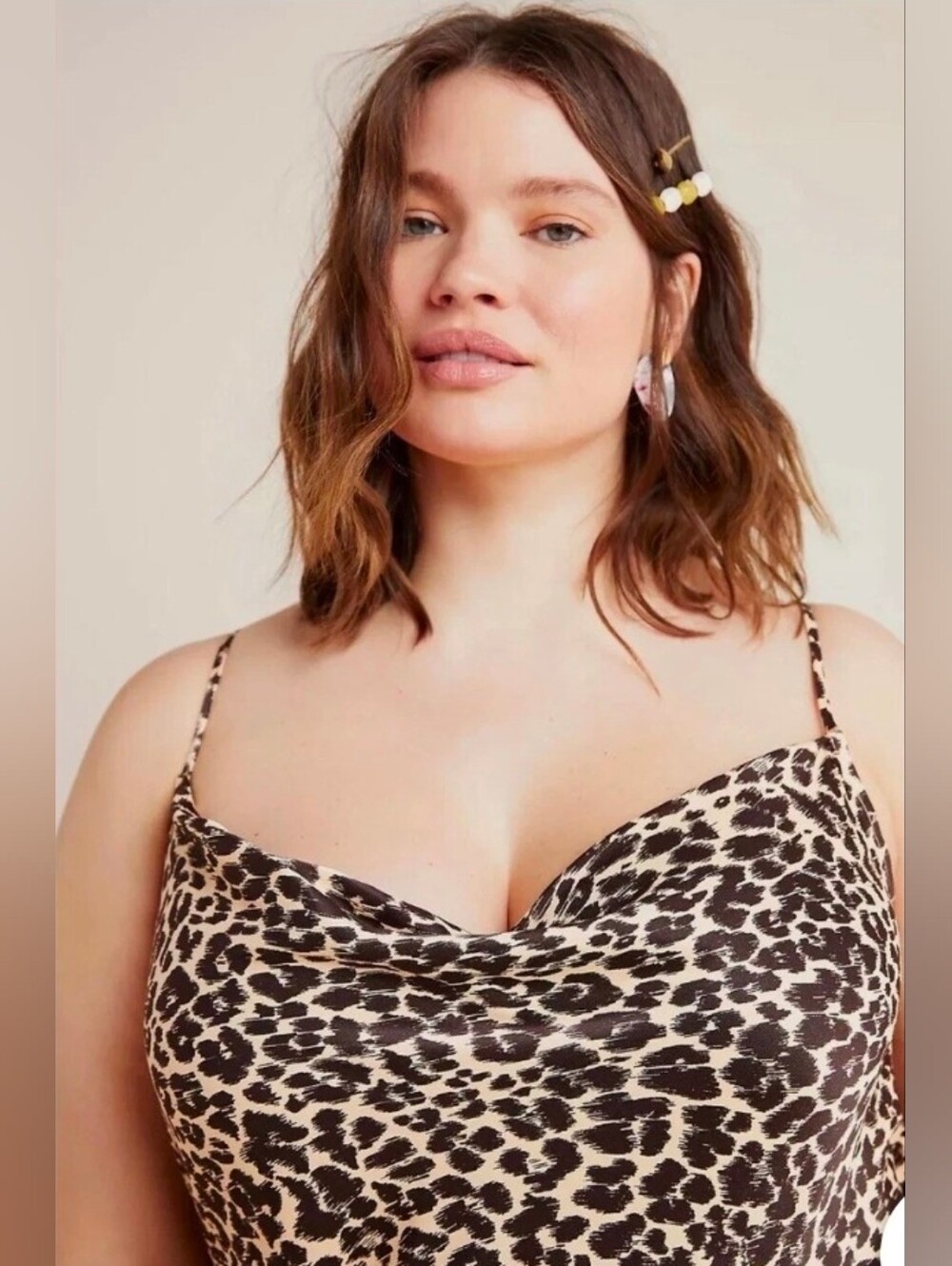 Anthropologie Elyse Leopard print Slip Dress *Size XL*